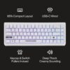 Higround Summit 2.0 SNOWSTONE 65% Mechanical USB Wired Gaming Keyboard, Dreamland Linear Switches, Programable RGB, Hot-Swappable, Deep Thock Creamy Sounding PC Keyboard