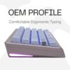 Higround Summit 2.0 Slate 65% Mechanical USB Wired Gaming Keyboard, Dreamland Linear Switches, Programable RGB, Hot-Swappable, Deep Thock Creamy Sounding PC Keyboard