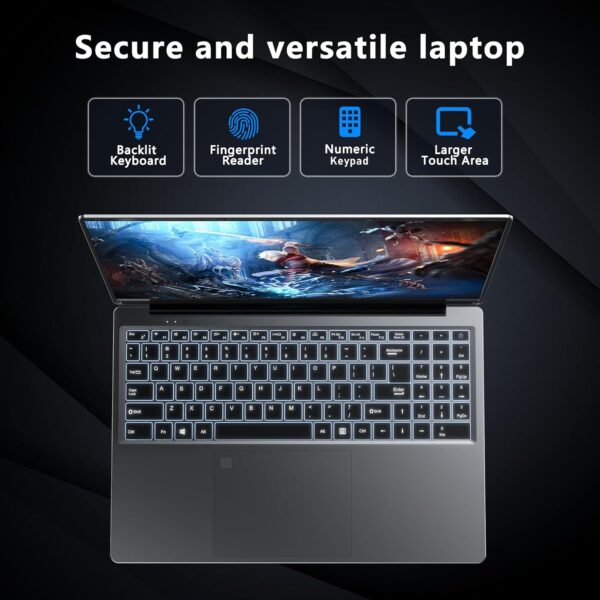 Gaming Laptop | 16 Inch FHD Display (1920 x 1200) | 12th N100 Laptop Computer | 16GB RAM 1TB SSD | Supports 180 Angle Opening | Bluetooth | Backlit Keyboard | Windows 11 Pro.