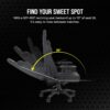 Corsair TC100 Relaxed Gaming Chair - Fabric - Racing-Inspired Design - Lumbar Pillow - Detachable Memory Foam Neck Pillow - Adjustable Seat Height - Adjustable Armrests - Gray and Black