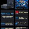 GMKtec M5 Plus Gaming Mini PC Ryzen 7 5825U (Upgraded 5700U), 32GB RAM 1TB SSD Dual NIC LAN 2.5GbE Desktop Computers, Triple 4K Display, WiFi 6E, USB3.2, USB-C, BT 5.2, DP, HDMI 2.0