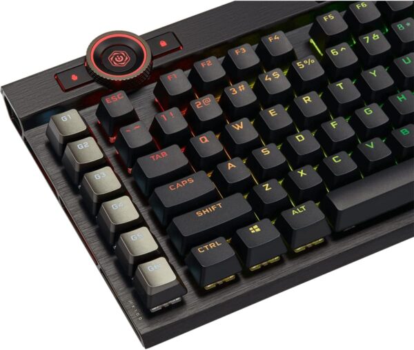 CORSAIR K100 RGB Mechanical Gaming Keyboard - CHERRY MX SPEED RGB Silver Keyswitches - PBT Double-Shot Keycaps - Elgato Stream Deck and iCUE Compatible - QWERTY NA Layout - Black