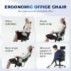 Ergonomic Office Chair with Lumbar Support,360° Rotation,Memory Foam Cushion,and Adjustable Features for Ultimate Comfort During Gaming,Work, and Study.