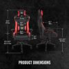 Thermaltake X-Fit Black-Red Gaming Chair GGC-XFI-BRMFDL-TW