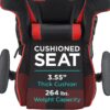 Gaming Chair with Fold-Away Footrest, Height Adjustable Gamer Chair & Support Pillows and 2D T-Armrests Deluxe Leather Reclining Office Chair, Black/Red