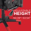 Gaming Chair with Fold-Away Footrest, Height Adjustable Gamer Chair & Support Pillows and 2D T-Armrests Deluxe Leather Reclining Office Chair, Black/Red