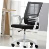 VOSAREA Convenient Gaming Chair Adjustable Height Lifting Office Chair Comfortable Mesh Fabric Smooth Rolling Casters for Home School
