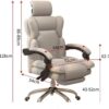 Modern Computer Gaming Chair High Back Leather Executive Desk Chair with Lumbar Support Comfortable Office Chairs with Wheels for Conference Room Study Room