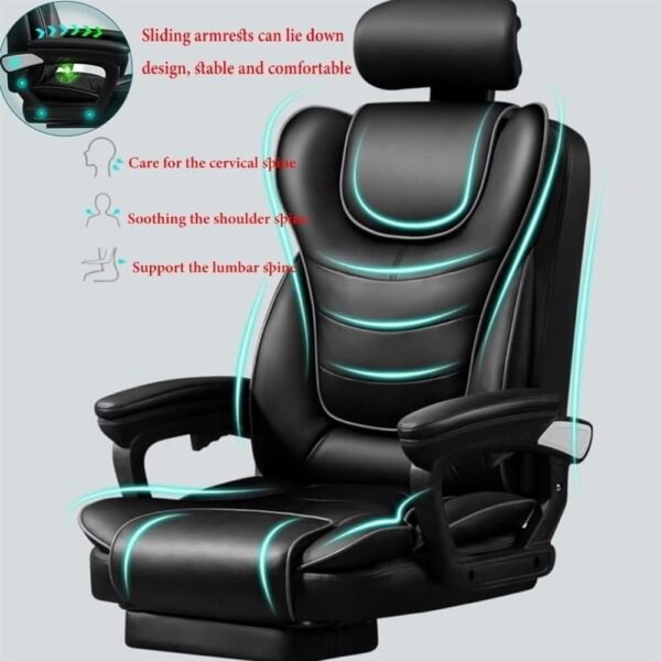 Ergonomic Executive Gaming Office Chair High Back Design with Footrest Lumbar Support Task Chair for Work and Gaming(Pink)