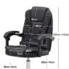 Luxury Executive Office Chair High Back Ergonomic Computer Desk Chair Modern Classic Computer Gaming Chair for Home Conference Room(Black)