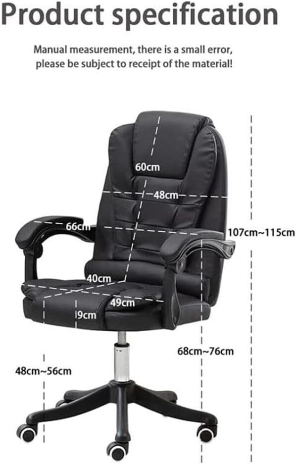 Luxury Executive Office Chair High Back Ergonomic Computer Desk Chair Modern Classic Computer Gaming Chair for Home Conference Room(Black)