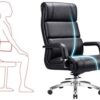 Ergonomic High Back Desk Chair with Retractable Footrest Modern Luxury Leather Computer Gaming Chair(Black)