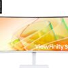 SAMSUNG 34” ViewFinity S65TC Series Ultra-WQHD 1000R Curved Computer Monitor, HDR10, 100Hz, AMD FreeSync, Thunderbolt 4, Height Adjustable Stand, Built-in Speakers, Eye Care, LS34C650TANXGO, 2024