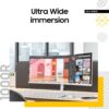 SAMSUNG 34” ViewFinity S65TC Series Ultra-WQHD 1000R Curved Computer Monitor, HDR10, 100Hz, AMD FreeSync, Thunderbolt 4, Height Adjustable Stand, Built-in Speakers, Eye Care, LS34C650TANXGO, 2024