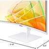 SAMSUNG 34” ViewFinity S65TC Series Ultra-WQHD 1000R Curved Computer Monitor, HDR10, 100Hz, AMD FreeSync, Thunderbolt 4, Height Adjustable Stand, Built-in Speakers, Eye Care, LS34C650TANXGO, 2024