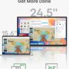 Portable Monitor 24.5” 165HZ, 2K Portable Gaming Monitor with FreeSync, HDR, 180°Adjustable Kickstand & VESA, 350Nits QHD IPS Large Travel Gaming Second Screen for Laptop, Switch