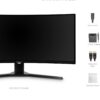 ViewSonic VX3418-2KPC 34 Inch 21:9 Curved 1440p 1ms 180Hz Gaming Monitor with FreeSync Premium, Eye Care, HDMI and Display Port