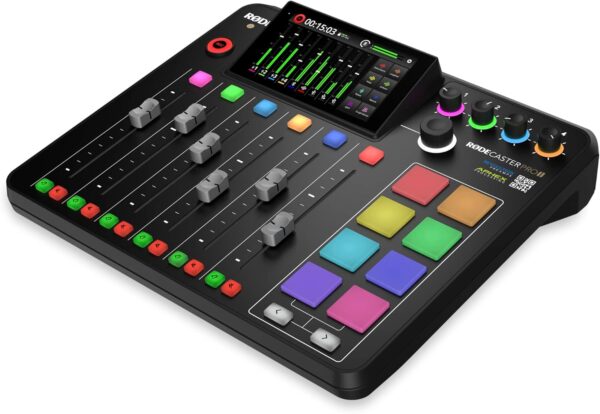RØDE RØDECaster Pro II All-in-One Production Solution for Podcasting, Streaming, Music Production and Content Creation,Black