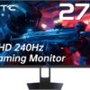 27 Inch Gaming Monitor 240Hz 1440P QHD Computer Monitor, FreeSync G-Sync Compatible, 1ms 2K Gamer Monitor with HDR, 130% sRGB, HDMI DisplayPort, Tilt Adjustable, Eye Care,H27E22S