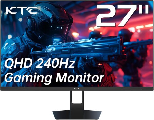 27 Inch Gaming Monitor 240Hz 1440P QHD Computer Monitor, FreeSync G-Sync Compatible, 1ms 2K Gamer Monitor with HDR, 130% sRGB, HDMI DisplayPort, Tilt Adjustable, Eye Care,H27E22S