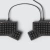 Apos ErgoDox 76 "Hot DOX V2 Split Ergonomic Mechanical Keyboard — Ortholinear, Indicator Screen, QMK/VIA Firmware, RGB, USB-C, PBT Keycaps, Hotswap (Dark - Kailh Rose Red Switches)