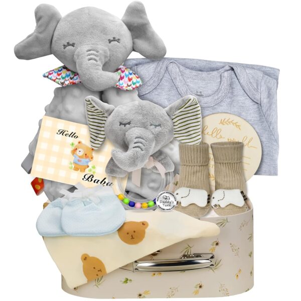 Baby Boy Gifts for Baby Shower, 10Pcs Newborn Baby Shower Boy Gift, Premium & Exquisite Welcome Baby Gift Basket Set Baby Boy Shower Gifts, Baby Boy Gift Basket Set & Baby Boy Gifts Set
