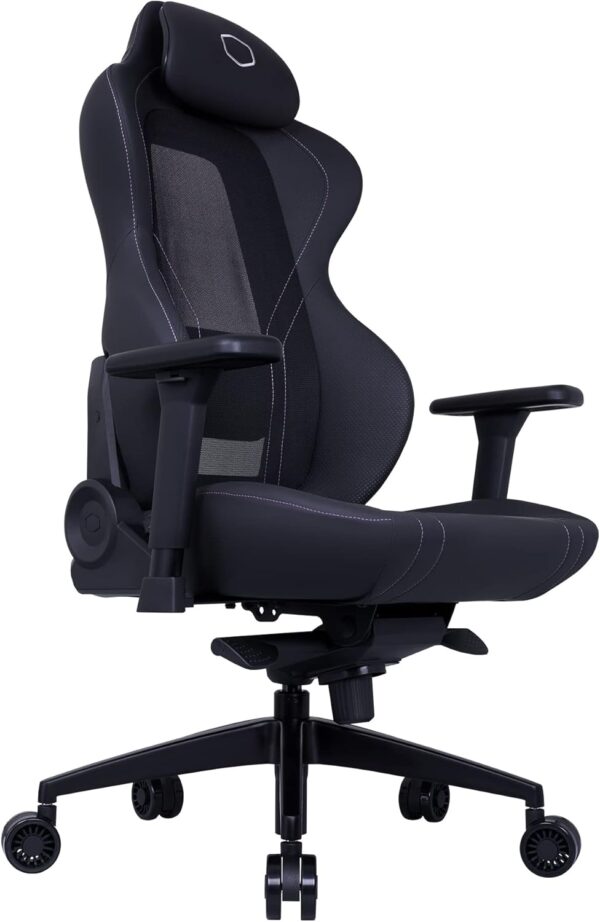 Cooler Master Hybrid 1 Ergonomic Gaming Chair MuscleFlex® Mesh, Cold-Molded Foam, Steel Frame | Aluminum Base. 180 Reclining, Adjustable Lumbar Support | Gas Lift, 360° Swivel for PC Game | Office
