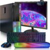 Dell OptiPlex RGB Desktop Computer PC, Intel Core i7 up to 3.8GHz, 16G RAM, 512G SSD, New 22 inch FHD LED Monitor, RGB Keyboard and Mouse, RGB BT Sound Bar, Webcam, WiFi, BT 5.0, W10P64 (Renewed)