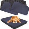 Dog Bed Covers Replacement Washable 100% Waterproof Dog Bed Cover 2 Pack Soft Noiseless Dog Bed Sheets for Dog Bed/pet Bed, 44" x 35" Blue