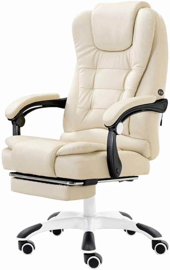 Fashion E-Sports Gaming Chair High Back Reclining Boss Chair European Style Comfortable Breathable Single Sofa(Beige)