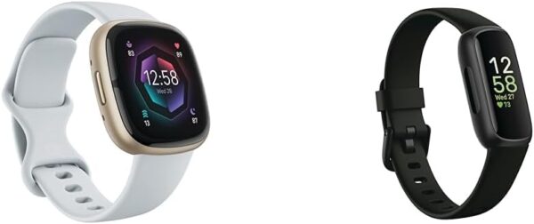 Fitbit Sense 2 Advanced Health and Fitness Smartwatch with Tools to Manage Stress and Sleep & Inspire 3 Health &-Fitness-Tracker with Stress Management