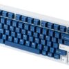 Freebird75 Aluminum Mechanical Keyboard, 75% Layout, Wired USB, 82 Keys with Lubricated Linear Switches for Office, Gaming, Mac & Windows PC (White Case with Navy Keycaps)