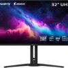 GIGABYTE - AORUS FO32U - 32" QD OLED Gaming Monitor - UHD 3840x2160-165Hz - 0.03ms GTG - AMD FreeSync Premium Pro - Type C KVM - HDMI, DP, Type C - Height Adjustable - Black