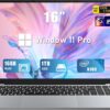 Gaming Laptop | 16 Inch FHD Display (1920 x 1200) | 12th N100 Laptop Computer | 16GB RAM 1TB SSD | Supports 180 Angle Opening | Bluetooth | Backlit Keyboard | Windows 11 Pro.
