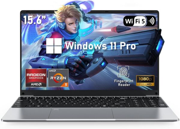 Gaming Laptop,15.6 Inch Laptop Computer,32GB RAM 1TB SSD,AMD Ryzen 5 7430U 6C/12T Processor(up to 4.3Ghz),AMD Radeon Graphics,15.6”FHD 1920 * 1080 Display,WiFi 5,BT5.0,Backlit Keyboard