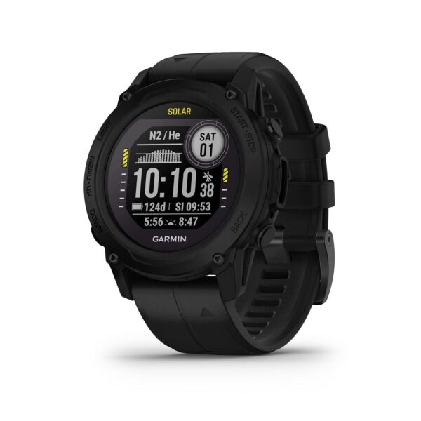 Garmin Descent™ G1 Solar, Rugged Dive Computer with Solar Charging Capabilities, Multiple Dive Modes, Activity Tracking, Black