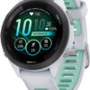 Garmin Forerunner 265S Running Smartwatch, Colorful AMOLED Display, Training Metrics and Recovery Insights, Whitestone and Neo Tropic 42 mm