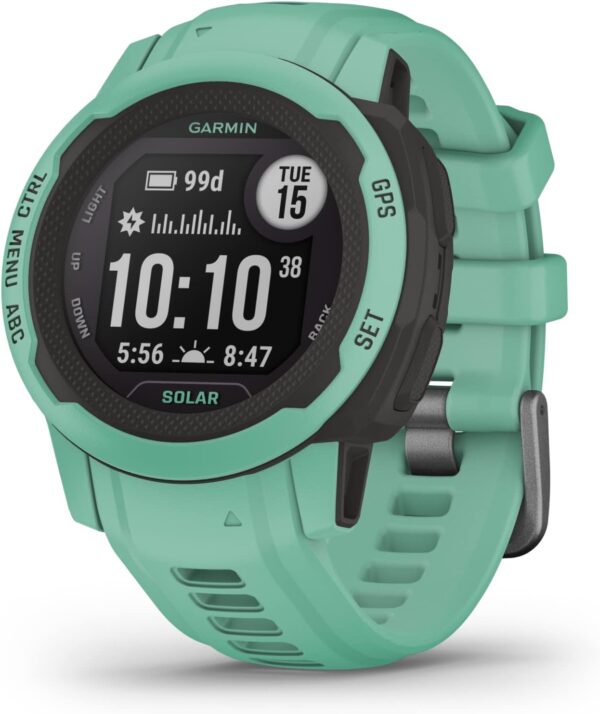 Garmin Instinct 2S Solar, Smaller-Sized GPS Outdoor Watch, Solar Charging Capabilities, Multi-GNSS Support, Tracback Routing, Neo Tropic