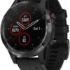 Garmin fenix 5 Plus, Premium Multisport GPS Smartwatch, Features Color Topo Maps, Heart Rate Monitoring, Music and Contactless Payment, Black with Black Band