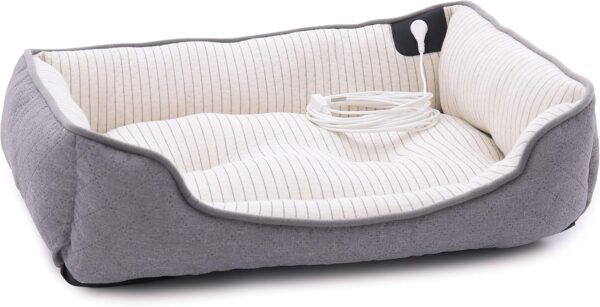 Grounding Pet Bed for Dogs and Cats, Grounded Rectangle Pet Bed with Conductive Silver Fiber. Medium Bed - 30'' x 20''. 15 ft Grounding Cord. May Help Lower Inflammation and Reduce Pain, Ease Anxiety.