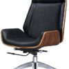 High Back Executive Boss Chair with Lift Swivel Function Comfortable Gaming Chair for Dormitory Work Reading Room(Black)