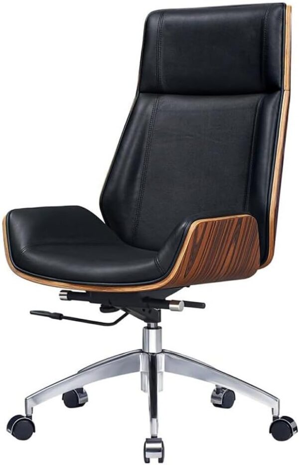 High Back Executive Boss Chair with Lift Swivel Function Comfortable Gaming Chair for Dormitory Work Reading Room(Black)