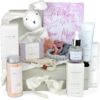 Jasmyn & Greene New Mom Gift Basket - 9 Luxury Baby Shower Gifts for Expecting Mommy To Be. Pregnant Moms Postpartum Kit Care Package. Newborn Baby Girl Gift Set with Pregnancy Spa Gifts for Women.
