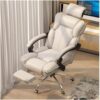 Modern Computer Gaming Chair High Back Leather Executive Desk Chair with Lumbar Support Comfortable Office Chairs with Wheels for Conference Room Study Room