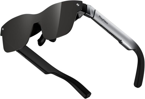 RayNeo Air 2s XR Glasses - Latest AR Glasses with 4 Speakers, 201" Micro OLED with 120 Hz, 5000 nits Brightness, Smart Glasses for iPhone 16/15/15 Pro Max/Android/MacBook/Switch/PS5/-2024 Model.