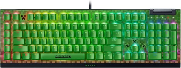 Razer BlackWidow V4 X Minecraft Edition - Mechanical Gaming Keyboard - Chroma RGB (Green Clicky Switches, 6 Dedicated Macro Keys, Doubleshot ABS Keycaps) US Layout | Minecraft