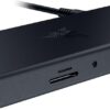 Razer USB 4 Dock: 14 Ports (Type C, Type A, HDMI, DP, Ethernet, SD, 3.5mm) - Dual Monitor Up to 4K 120 Hz - Laptop & Phone Fast Charge - Durable Lightweight Casing - Windows & Mac Compatible - Black