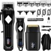 SUNNOW Hair Clippers for Men, Beard Trimmer & Hair Trimmer & Electric Foil Shavers Razor Kit, Hair Cut Machines Men's Beard Grooming Kit for Home, Barber(Black)