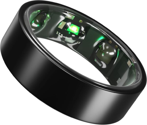 Smart Ring | Health & Fitness Tracker | Stress & Sleep Monitoring | Buy Ring Sizing Kit First | 15+ Workout Modes | Track Steps, HRV, HR, SPO2 | Smart Ring for Men & Women | Matte Black 13