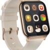 Smartwatch Fitness Tracker with Heart Rate Sleep Stress SpO2 Monitor 1.7" Color Touch Screen Waterproof IP67 Activity Trackers Watch Pedometer Stopwatch for iPhone Android Phone Gray (White)